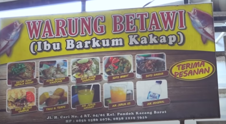 Warung Kepala Kakap Ibu Barkum di Bintaro Kuliner Betawi